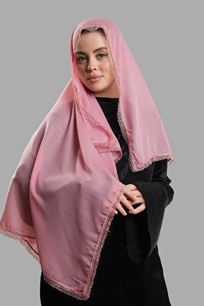 HÜRREM BONE Eșarfă Hijab pentru Nuntă, din Fibră Decupată, cu Mărgele și Brod...