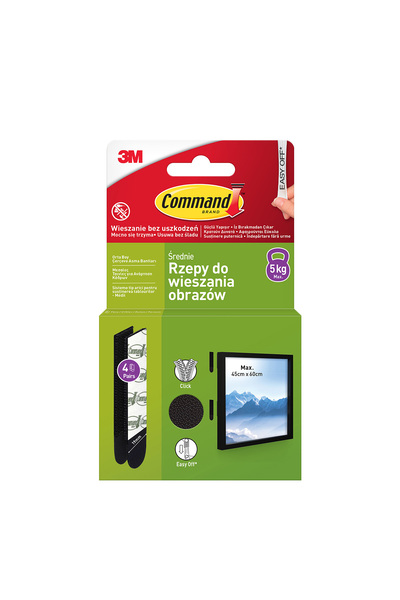 COMMAND PHS17204BLK-4PK Orta Boy Siyah Cırt Bant
