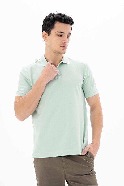 Arma Ar-Ma Men's Polo Collar T-Shirt Unprinted Basic Regular Fit Double Colla...