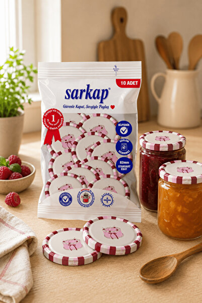 Sarkap Hijyenik Paketli 10'lu 82 mm Kapak - Love Seri - Cake