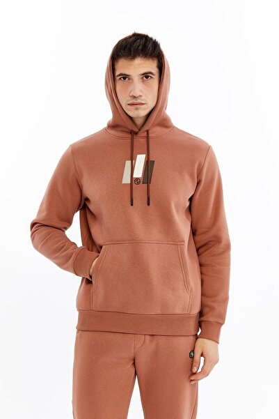 Arma Ar-Ma Men's Hooded Sweatshirt with Text Print, Kangaroo Pocket, Regular ...