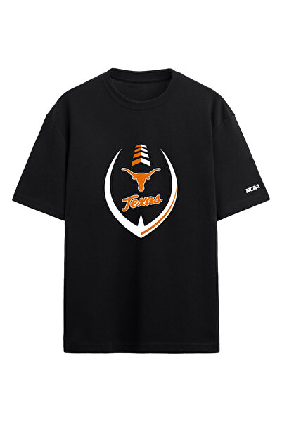 BA Sportswear Texas Longhorns Ncaa College American Football Black Oversize T...