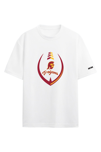 BA Sportswear Usc Trojans Ncaa College American Football White Oversize T-Shirt