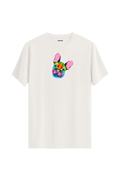 Colermi Colorful Coco French Bulldog Printed T-Shirt