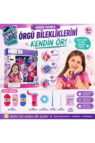 TRUST STORE Single Knitting Design Set DIY Bracelet with Colorful Threads and...