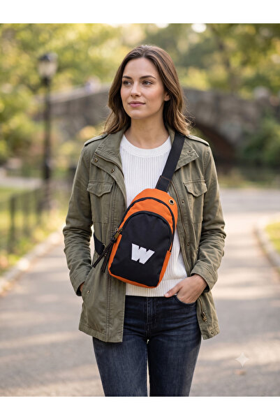 street&bagdnz Waterproof Solid Color W Letter Embroidered Crossbody Chest Bag...