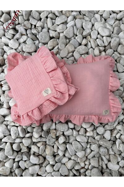 Leni Kids غطاء أطفال متعدد الاستخدامات مزخرف بالكشكشة / بطانية وغطاء وسادة (ب...