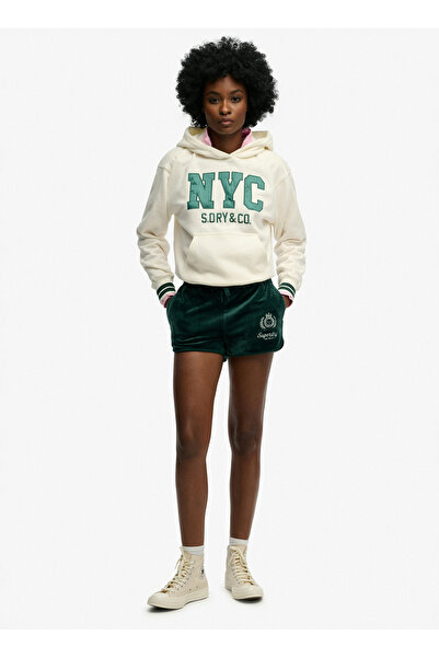 SUPERDRY Yeşil Kadın Nakışlı Şort W7110501A