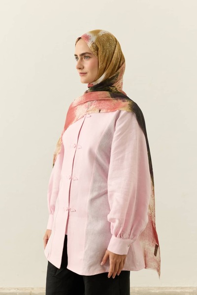 Modakaşmir Marble Pattern Tencel Flow Shawl