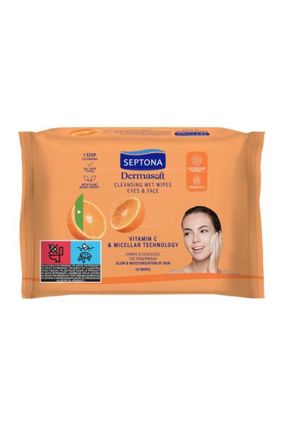 Septona Servetele Umede Demachiante - Dermasoft Vitamin C & Micellar Technolo...