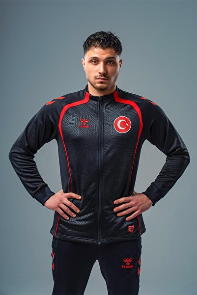 hummel Target Milli Takım Kamp Eşofman Üstü Kırmızı-Siyah