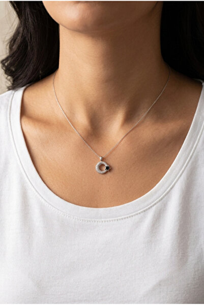 ÖZÇTAKI Steel - Anti-Allergic - Non-Tarnish - Zircon Stone - Silver Color - M...