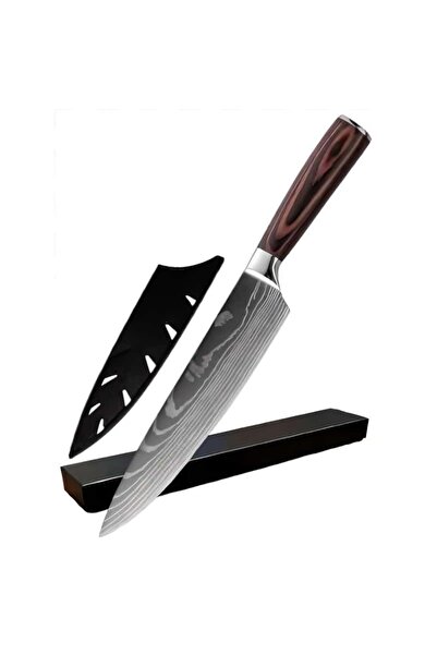 hocho Cutit profesional Chef, otel japonez HRC 60 calire laser, maner Delux P...