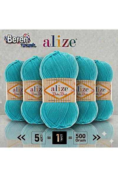 Alize Baby Best - 287 Akumarin - 5-Pack - 100Gr/240M - Baby Yarn - Anti Pilli...