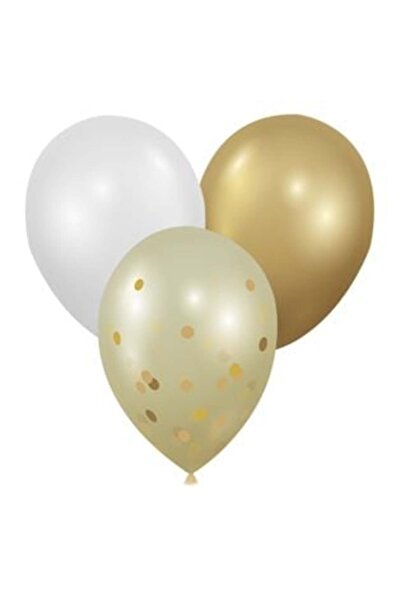 Jumbo Set de baloane pentru petrecere, 3 culori, cu confetti, 23 cm - 120 bucăți