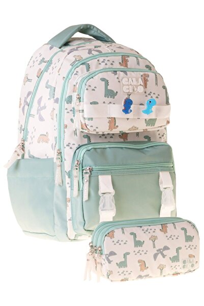 CalaCilo Set rucsac și penar pentru școală cu imprimeu dinozaur pentru băieți...