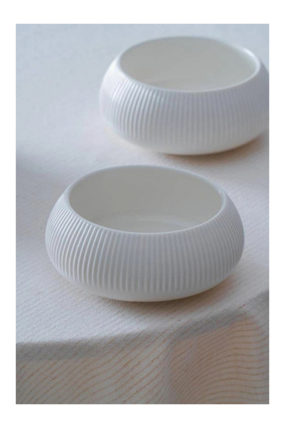 ACAR Linea Porselen Beyaz Yuvarlak Kase 6'lı 14.1x6 cm