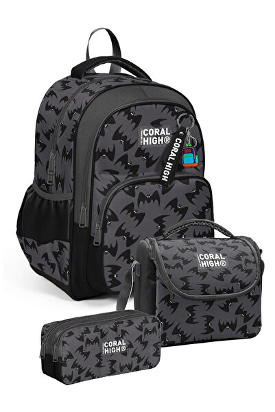 Coral High Σετ Σχολικής Τσάντας Τριών Τεμαχίων για Αγόρια Δημοτικού (Με Μοτίβ...