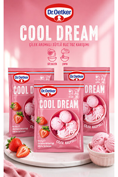 Dr. Oetker Cool Dream Çilek Aromalı 3x64 Gr