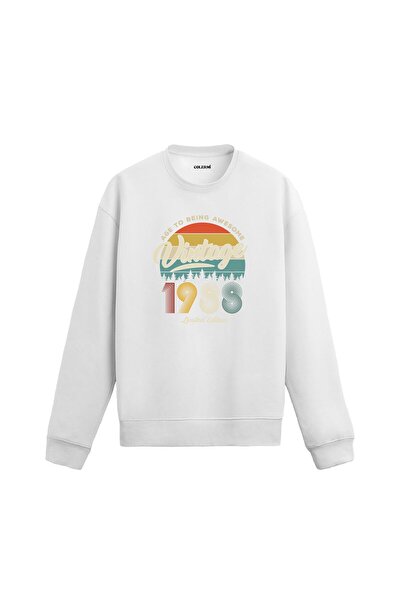 Colermi 1988 Vintage Sweatshirt Nostalgia Design