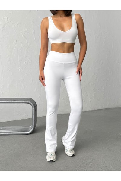 Nordmende Women's High-Waist Shaping Flared Leggings