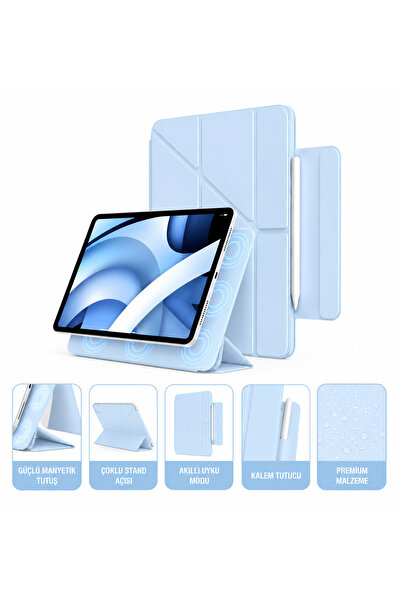 EHZ TEKNOLOJİ iPad A16 2025 / iPad 10. Nesil 2022 Uyumlu Manyetik Kılıf Kalem...