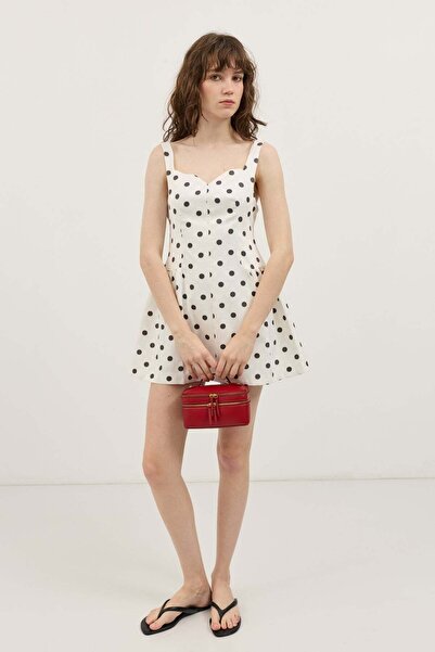 Antioch White Polka Dot Women's Mini Dress