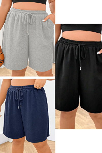 STRAVON Women's Oversize Relaxed Fit Wide Leg Shorts with Elastic Waist and S...