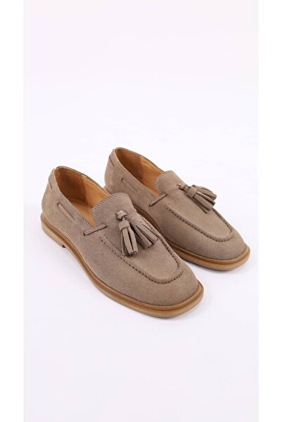 Jande Genuine Suede Tassel Detailed Loafer Ballerinas – Stylish and Comfortab...