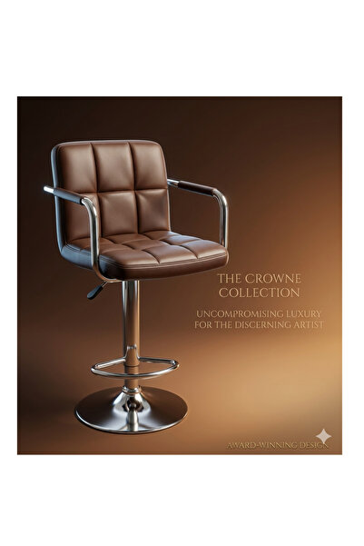 shopandshop Swivel Bar Stools with Arms, Modern Square PU Leather Adjustable ...