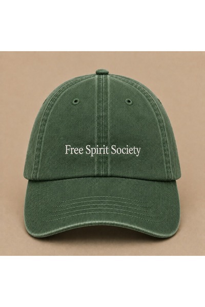 WeavedCo Free Spirit Society (Free Spirit) Embroidered Vintage Washed Cap Hat