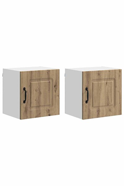 vidaxl Dulap de bucătărie cu depozitare Kalmar 2 pcs Stejar Artizanal