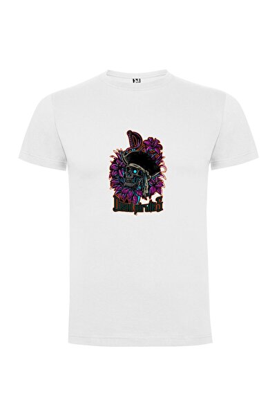 iLovePrints Pirate Skull Blooms Tshirt
