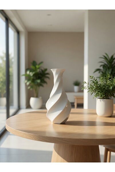 Furyon TECH Modern Dekoratif Spiral Vazo Estetik 18-20 cm