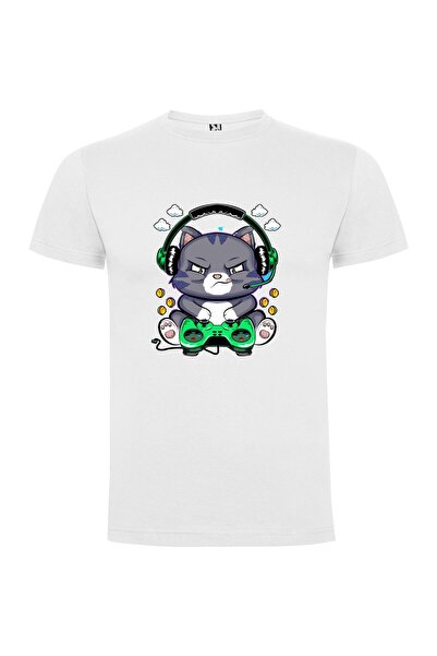 iLovePrints Cat Gamer Chic Tshirt