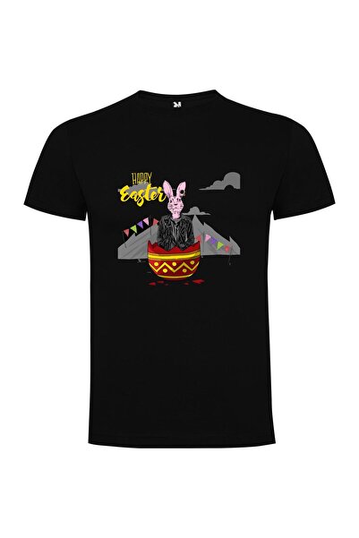 iLovePrints Elegant Easter Bunny Illustration Tshirt