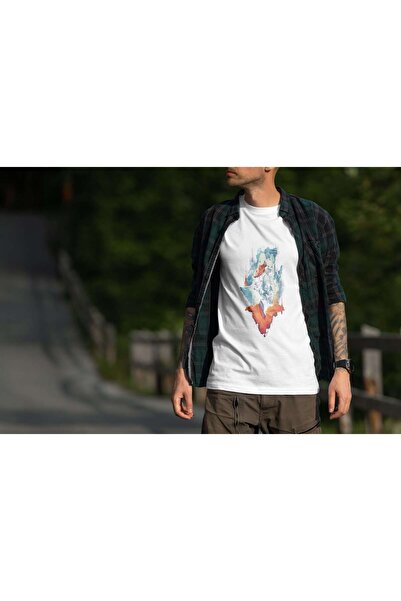 iLovePrints Surrealistic Abstract Art with Man's Portrait Tshirt