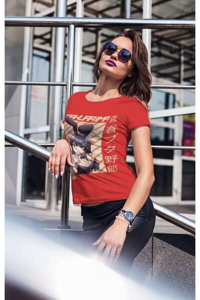 iLovePrints Anime Character in Bunny Costume Tshirt