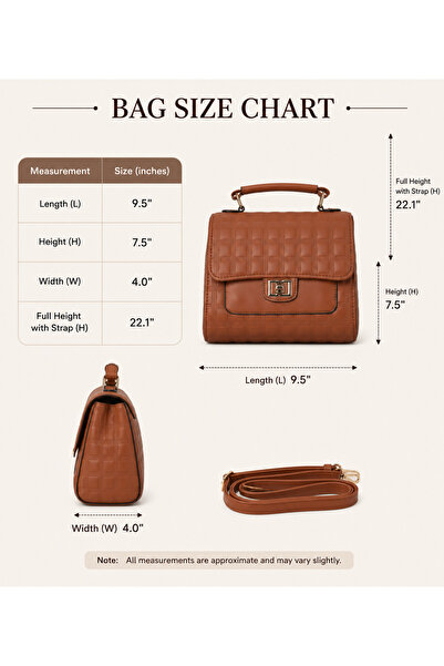 Finelook Elegant Grid-Quilted Top-Handle Bag – Women Bag