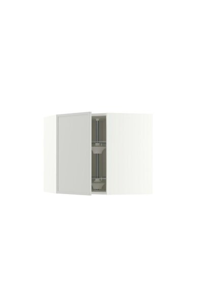 IKEA METOD Mutfak Duvar Dolabı ASPUDDEN Açık Gri Köşe, G67.5 x D67.5 x Y60.0 cm
