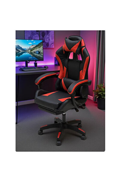 shopandshop Gaming Chair with Footrest – Ergonomic High Back PU Leather Offic...