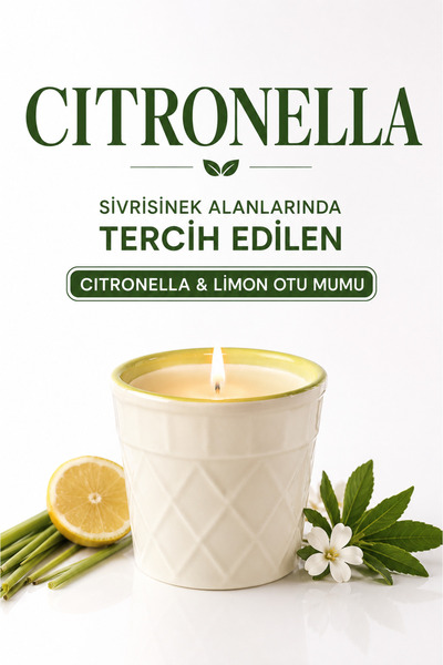 Decevorine Sivrisinek Alanlarında Tercih Edilen Citronella ve Limon Otu Mumu ...