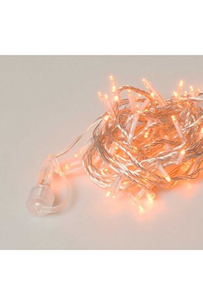 Generic 100 λαμπάκια LED σε σειρά, 5 m, διάφανο καλώδιο, 8 προγράμματα, με επ...