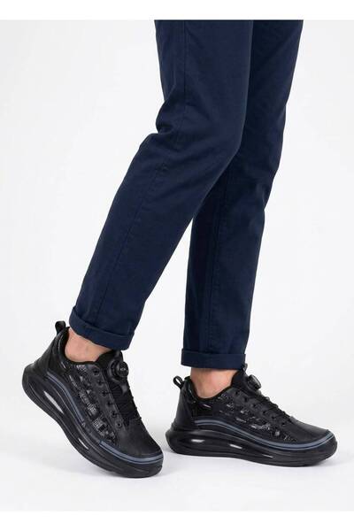 Shubuu Men's Black Thick Sole Casual Sports Shoes Sneaker 2250
