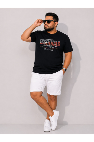 ANNEX Large Size Cotton Comfortable Fit Daily Use Crew Neck Men's T-Shirt