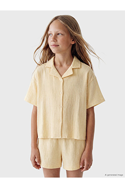 LC Waikiki Girl's Muslin Shorts Set from Uzg Store for Style Enthusiasts