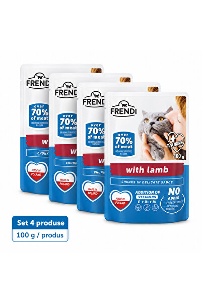 FRENDİ Cat cu Miel, hrana umeda pentru pisici, Set 4 plicuri, 4 x 100 g