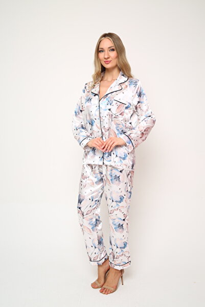Silk Bloom – Saten Pijama Takımı