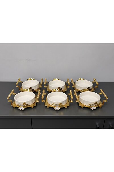 PARILTI HOME COLLECTİON 6-Piece Round Porcelain Presentation Bowl & Breakfast...