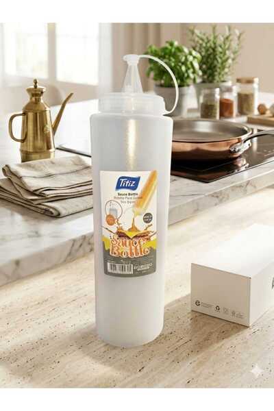 Titiz Non-Spill Sauce and Oil Bottle 1 Liter Large Size Kitchen Sauce Bottle ...